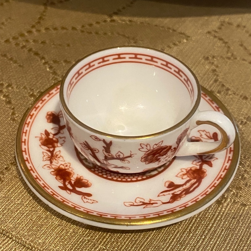 Miniature Coalport "INDIAN TREE" England Cup and Saucer England Mint